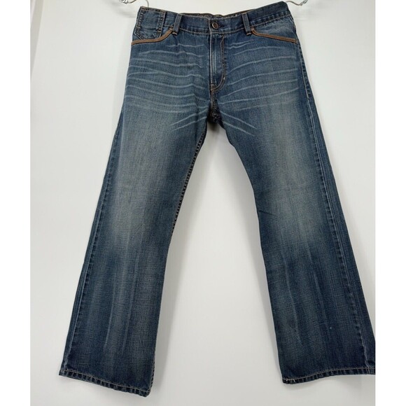 Vintage Levis Silver Tab Jeans Blue Black Denim Bootcut Y2K Western Mens 34x29 - Picture 4 of 14